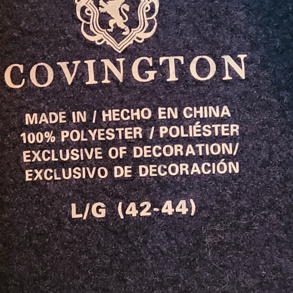 (1032) Covington, Men's Full Zip Fleece Vest, Size: Large Color: Blue - Picture 4 of 7